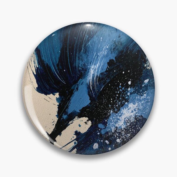 Item preview, Abstract Textured Blue Palette No. 16 - Sweeping Navy Blue Dynamic Stroke designed and sold by SlowRegardArt.