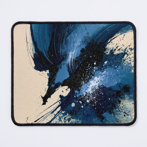 Item preview, Abstract Textured Blue Palette No. 16 - Sweeping Navy Blue Dynamic Stroke designed and sold by SlowRegardArt.