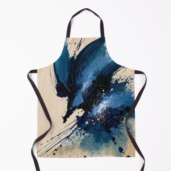 Item preview, Abstract Textured Blue Palette No. 16 - Sweeping Navy Blue Dynamic Stroke designed and sold by SlowRegardArt.