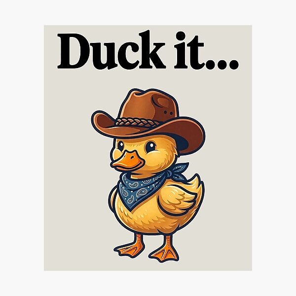Item preview, Funny Cowboy Duck It Pun Black Slogan designed and sold by WAMTEES.