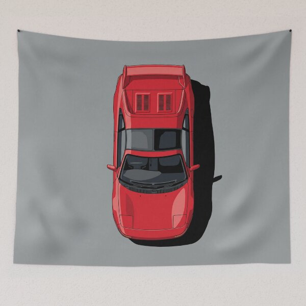 Item preview, Toyota MR2 SW20 Turbo Red Coupe Top View Vector Art designed and sold by Motorline44.