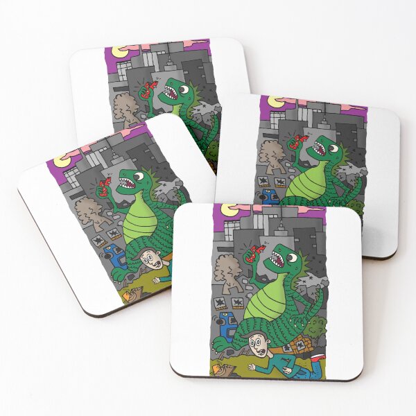 Item preview, Snackzilla Attack – Funny Giant Monster Car Cruncher Meme Art designed and sold by MyxaART.