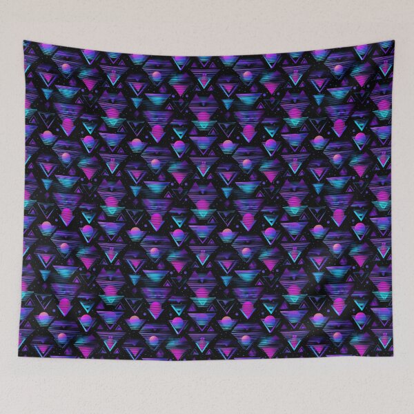 Item preview, Synthwave Vaporwave Neon Geometric Art designed and sold by NicolasGlowArt.