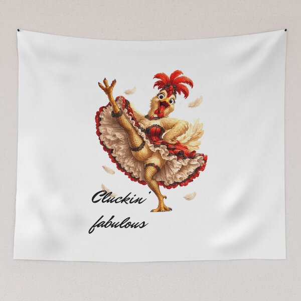 Item preview, Cluckin Fabulous Dancing Chicken Retro Pinup designed and sold by Bzimki.