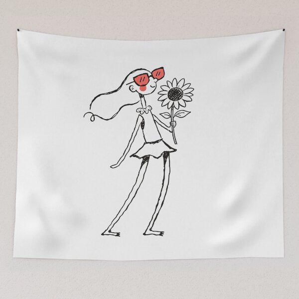 Item preview, A woman holding a sunflower designed and sold by LTStudioArts.