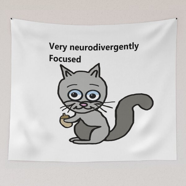 Item preview,  Neurodivergently Focused Squirrel designed and sold by Mother Daughter Drawings .