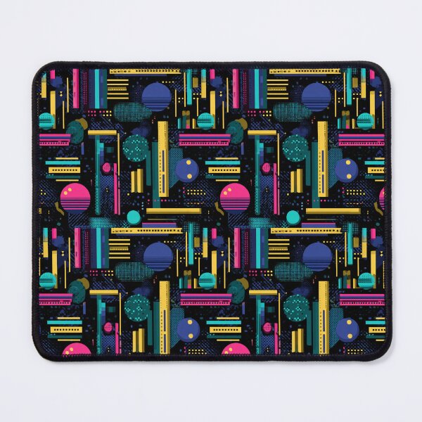 Item preview, 80s 90s Retro Geometric Abstract Synthwave Pattern designed and sold by NicolasGlowArt.