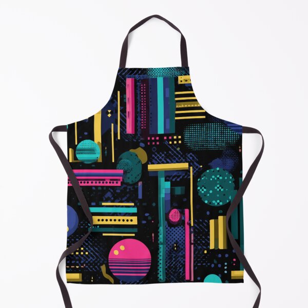 Item preview, 80s 90s Retro Geometric Abstract Synthwave Pattern designed and sold by NicolasGlowArt.