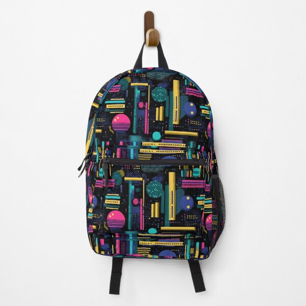 Item preview, 80s 90s Retro Geometric Abstract Synthwave Pattern designed and sold by NicolasGlowArt.