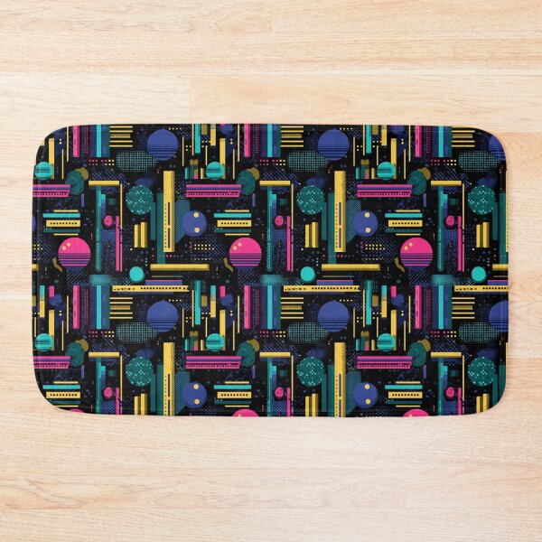 Item preview, 80s 90s Retro Geometric Abstract Synthwave Pattern designed and sold by NicolasGlowArt.