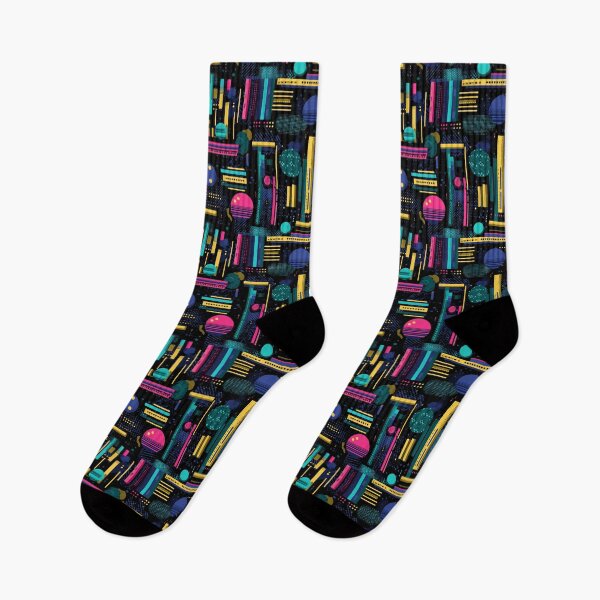 Item preview, 80s 90s Retro Geometric Abstract Synthwave Pattern designed and sold by NicolasGlowArt.