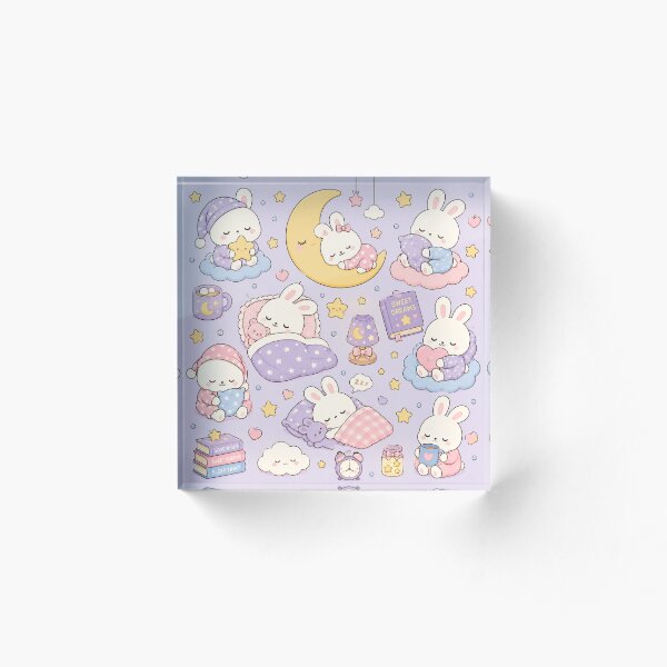 Item preview, Sleepy Bunny Moonlight Pattern designed and sold by Soft Berry Studio.