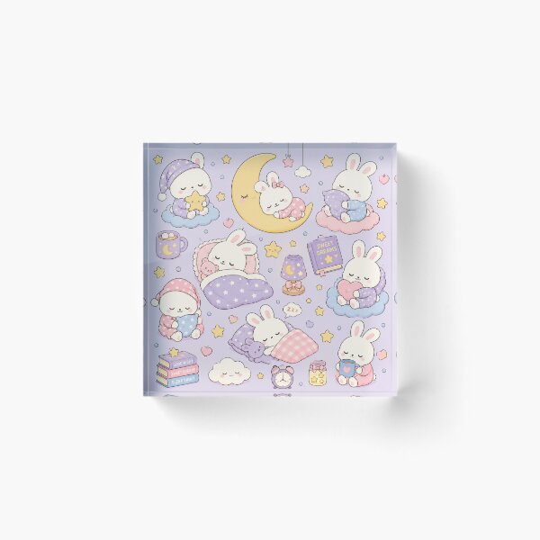 Item preview, Sleepy Bunny Moonlight Pattern designed and sold by Soft Berry Studio.
