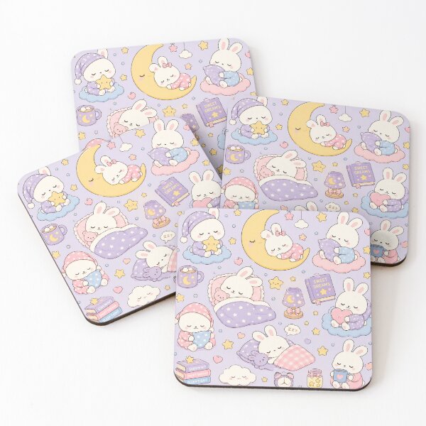 Item preview, Sleepy Bunny Moonlight Pattern designed and sold by Soft Berry Studio.