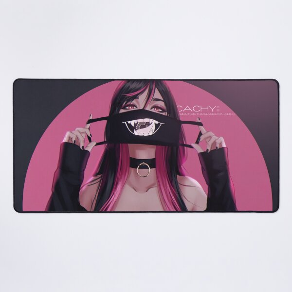 Item preview, Cyberpunk Anime Girl Neon Mask Dark Aesthetic Gaming Vibe designed and sold by MatDeskBlue.