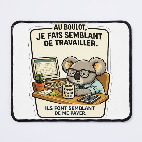 Item preview, Funny Koala Office Humor / I'm Pretending to Work designed and sold by Va Comprendre.