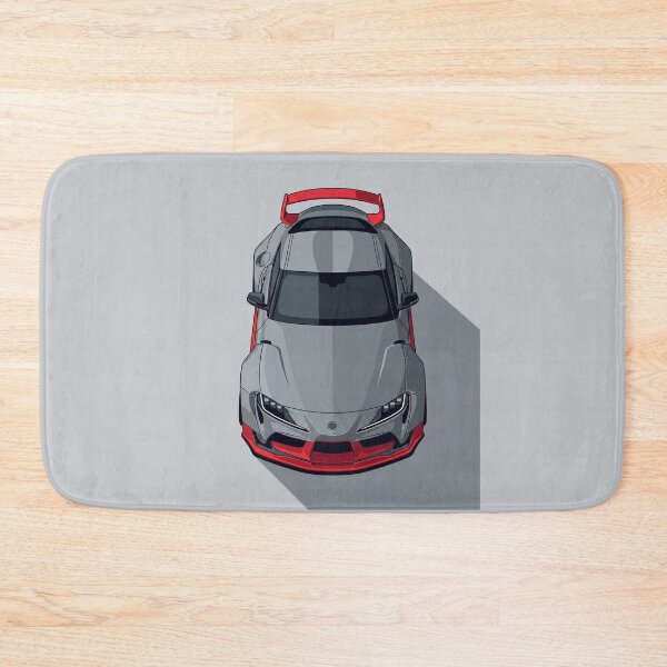 Item preview, Toyota Supra A90 Mk5 Widebody Grey and Red Top View Vector Art designed and sold by Motorline44.