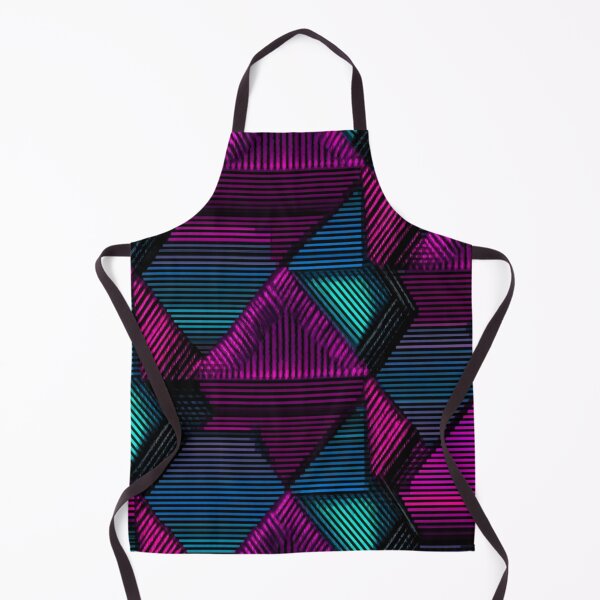 Item preview, Synthwave Neon Geometric Striped Pattern 80s 90s designed and sold by NicolasGlowArt.