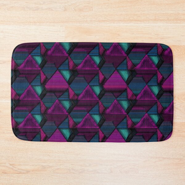 Item preview, Synthwave Neon Geometric Striped Pattern 80s 90s designed and sold by NicolasGlowArt.