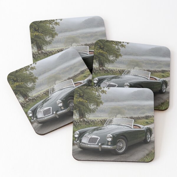 Item preview, Vintage Green Roadster Classic Sports Car Countryside Art designed and sold by LoveNurseries.