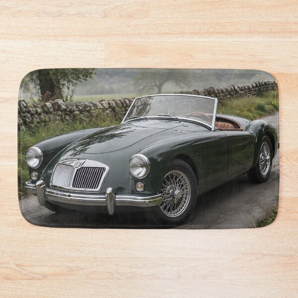 Item preview, Vintage Green Roadster Classic Sports Car Countryside Art designed and sold by LoveNurseries.