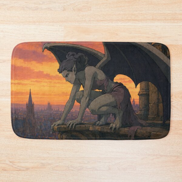 Item preview, Lonely Gargoyle at Sunset Gothic Fantasy Art designed and sold by  Hollow Moon Studios..