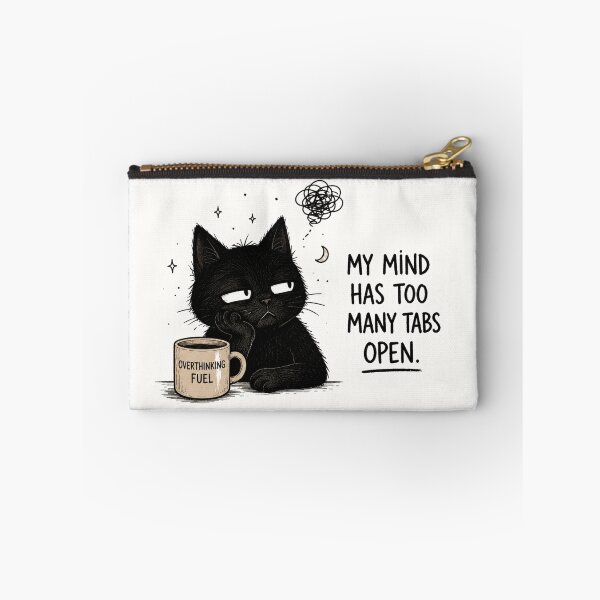 Item preview, My Mind Has Too Many Tabs Open | Overthinking Cat Design designed and sold by VibeFlowStudio.