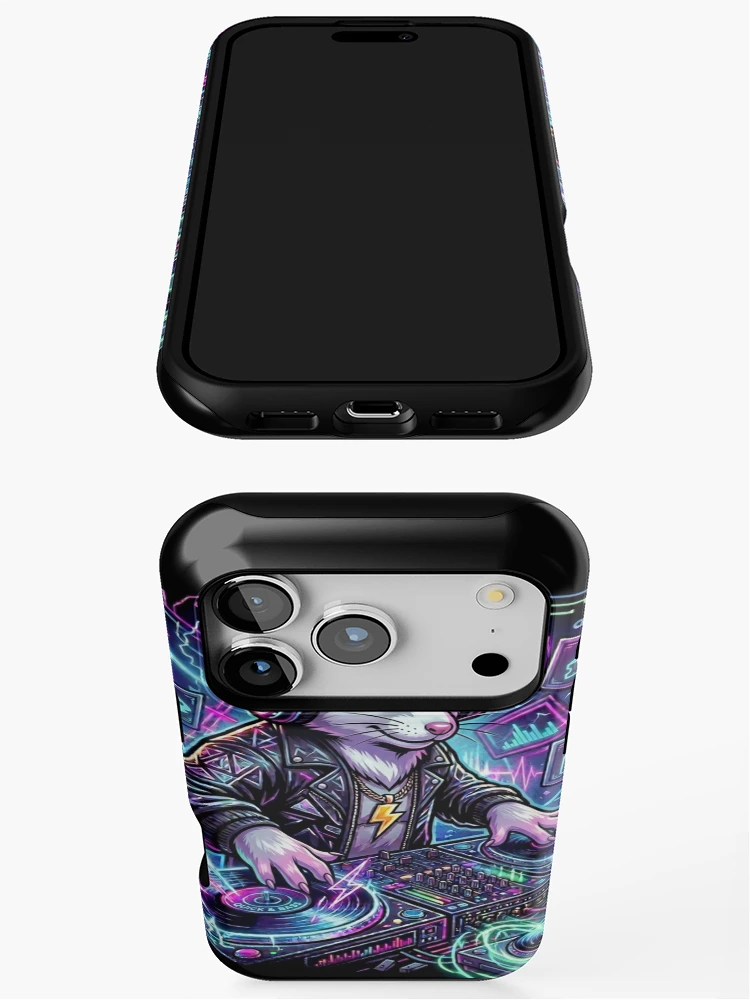 Thumbnail 3 of 4, iPhone Case, Techno mouse designed and sold by RaveWaveDesign.