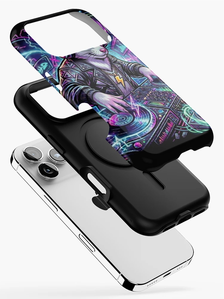 Thumbnail 2 of 4, iPhone Case, Techno mouse designed and sold by RaveWaveDesign.