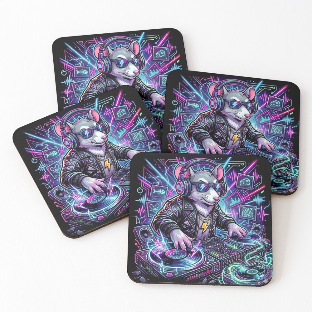 Item preview, Coasters (Set of 4) designed and sold by RaveWaveDesign.