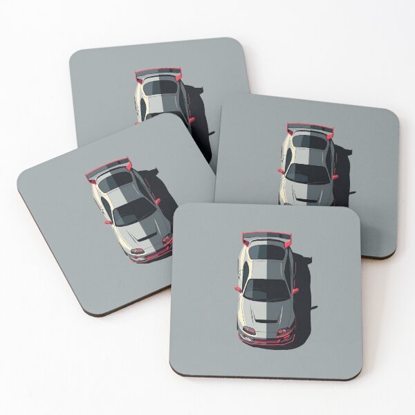 Item preview, Toyota Supra MK4 JDM Split White and Black Top View Vector Art designed and sold by Motorline44.