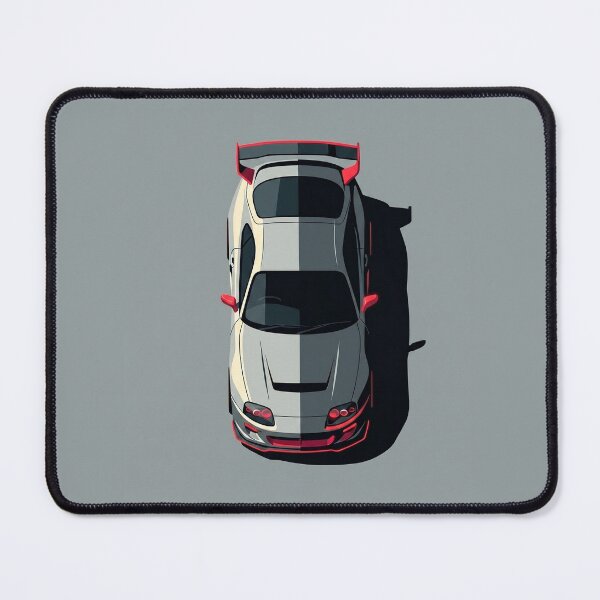 Item preview, Toyota Supra MK4 JDM Split White and Black Top View Vector Art designed and sold by Motorline44.