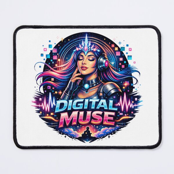 Item preview, Digital Muse of Cybernetic Neon and Sound Waves designed and sold by JonelleTshirts.