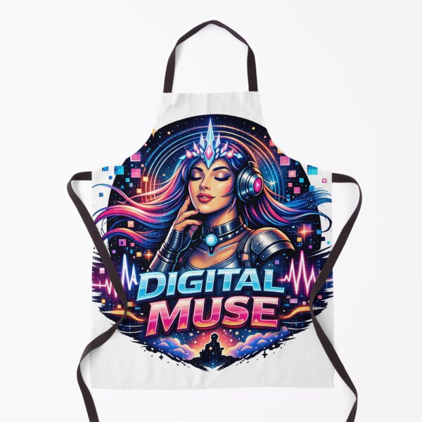 Item preview, Digital Muse of Cybernetic Neon and Sound Waves designed and sold by JonelleTshirts.