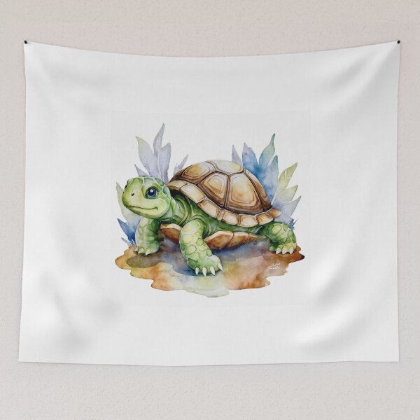 Aperçu de l'œuvre Illustration de tortue à l'aquarelle créée et vendue par CAC Graphics.