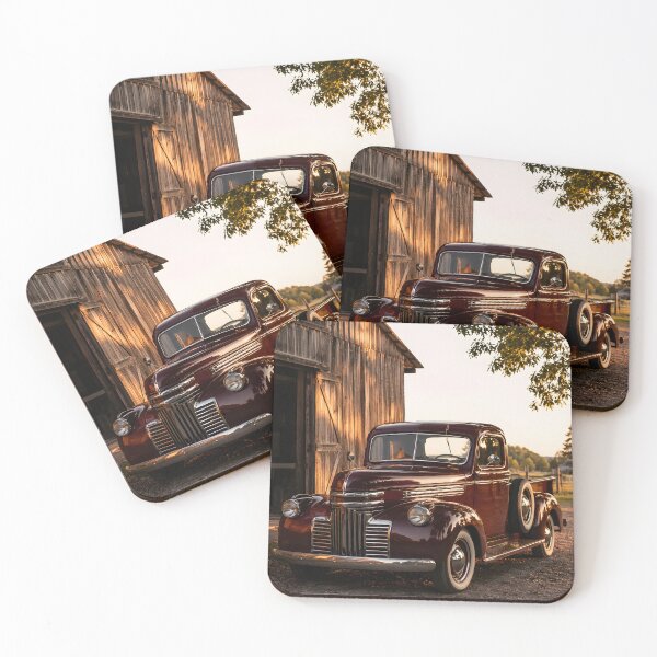Item preview, Vintage Red Pickup Truck Rustic Barn Country Farmhouse Art designed and sold by LoveNurseries.