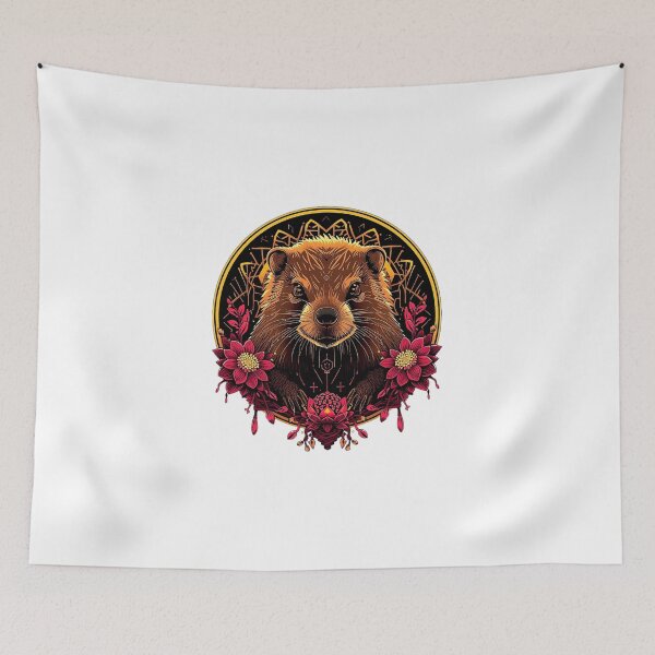 Item preview, Cyberpunk Otter – Pink Floral Aura designed and sold by Naturalite19.
