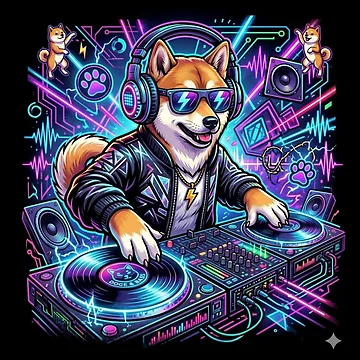 Artwork thumbnail, Techno doge by RaveWaveDesign