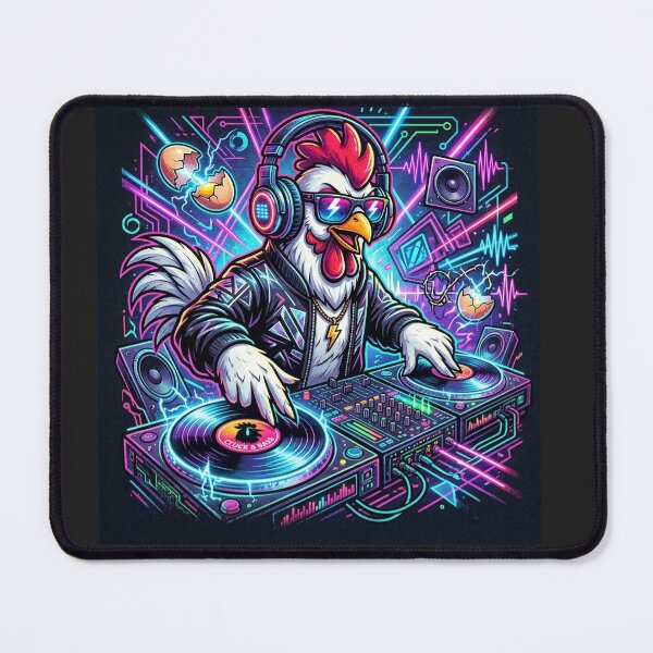 Item preview, Techno chicken designed and sold by RaveWaveDesign.