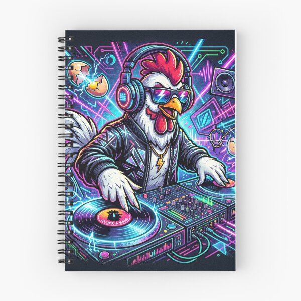 Item preview, Techno chicken designed and sold by RaveWaveDesign.