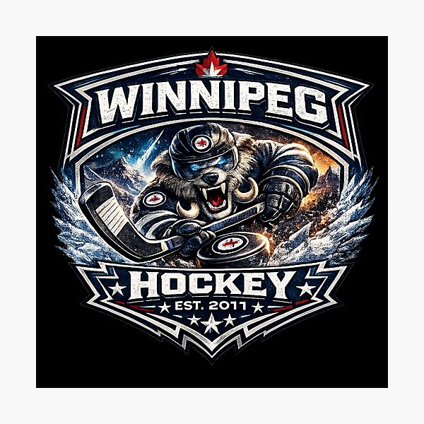 Item preview, Winnipeg Hockey Ice Storm Logo | Northern Hockey Fan Design designed and sold by TKOprintdesigns.