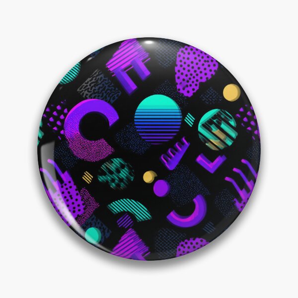 Item preview, 80s 90s Retro Geometric Abstract Neon Pattern designed and sold by NicolasGlowArt.