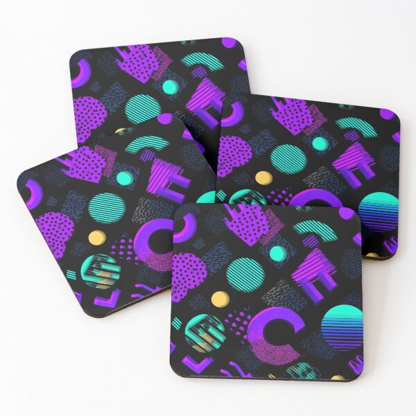 Item preview, 80s 90s Retro Geometric Abstract Neon Pattern designed and sold by NicolasGlowArt.