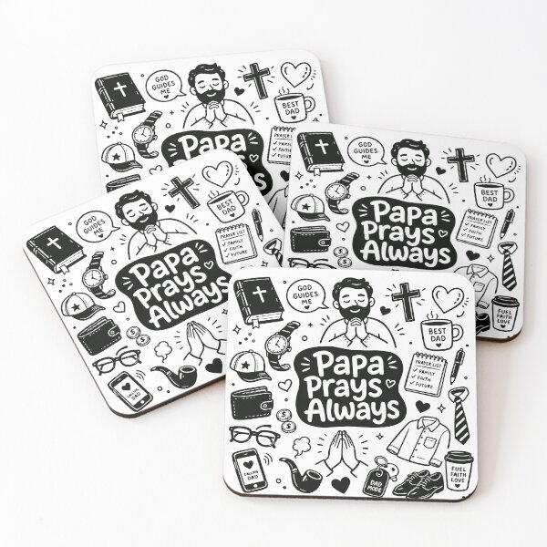 Item preview, Papa Prays Always Christian Dad Faith Quote designed and sold by camisagrafica.