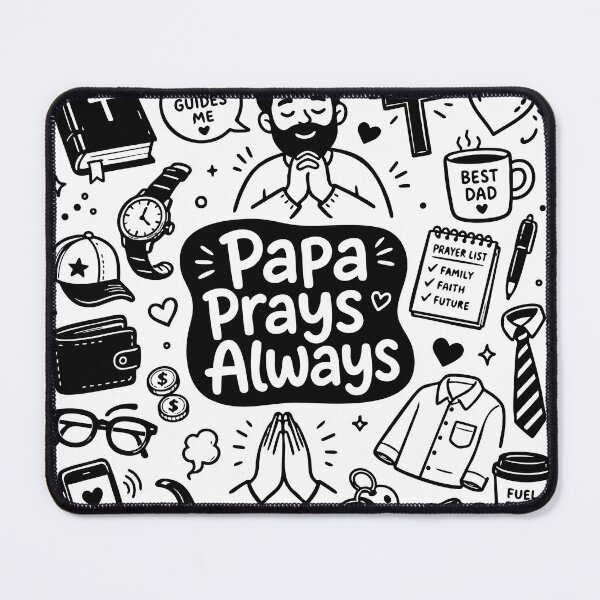 Item preview, Papa Prays Always Christian Dad Faith Quote designed and sold by camisagrafica.