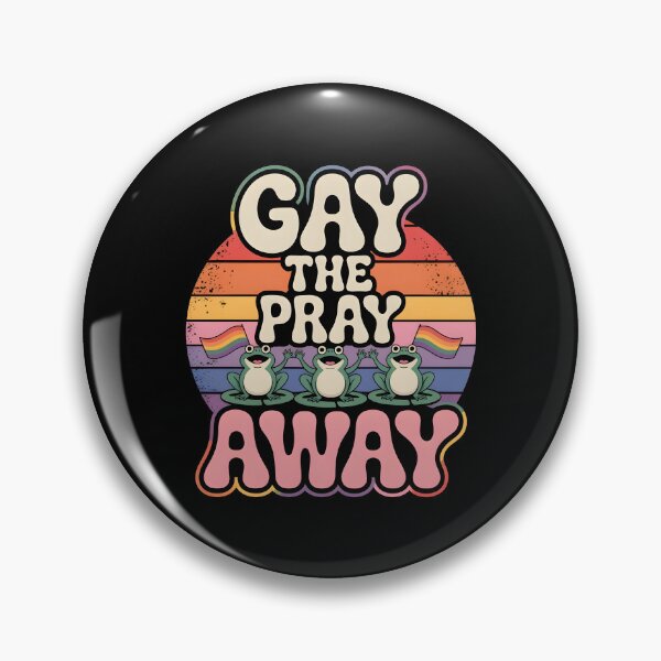 Item preview, Gay the Pray Away Frogs Vintage Pride Rainbow LGBTQ Equality designed and sold by Redgiant87x.