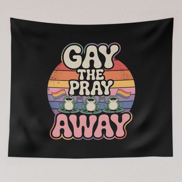 Item preview, Gay the Pray Away Frogs Vintage Pride Rainbow LGBTQ Equality designed and sold by Redgiant87x.
