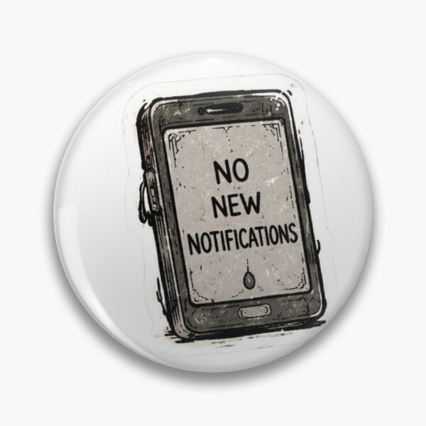 Item preview, No New Notifications Sticker designed and sold by uglyAFstickers.