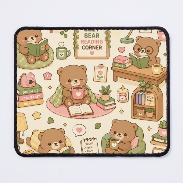 Item preview, Cozy Bear Reading Corner Pattern designed and sold by Soft Berry Studio.