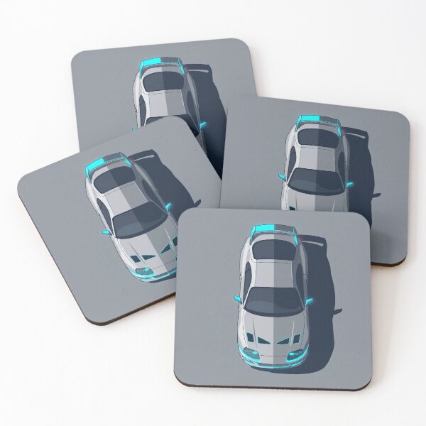 Item preview, Toyota Supra MK4 Cyber Neon Blue Top View Vector Art designed and sold by Motorline44.